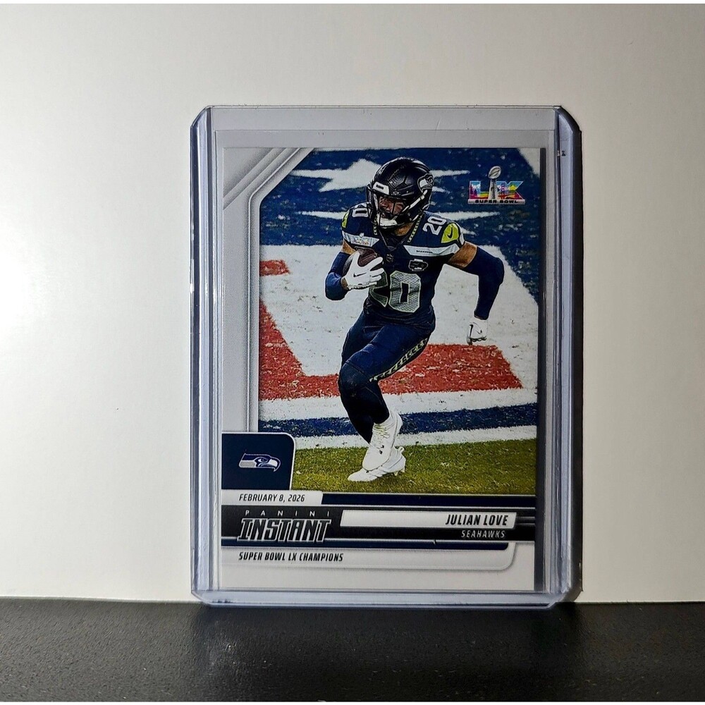 Julian Love 2026 Panini NFL Super Bowl LIX Champions #26 Card Seattle Seahawks